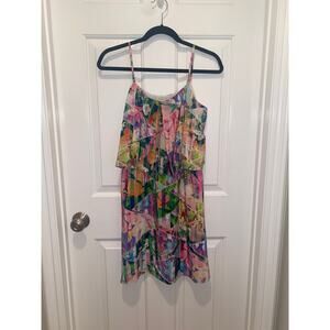Amanda Uprichard  Dress Spaghetti Strap Silk Floral Size P Small